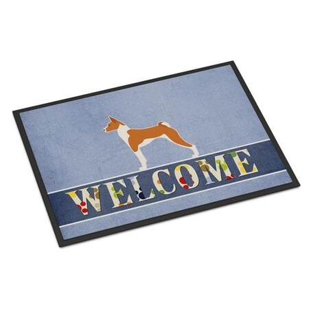 Carolines Treasures Carolines Treasures BB5578JMAT 24 x 36 in. Basenji Welcome Indoor or Outdoor Mat BB5578JMAT